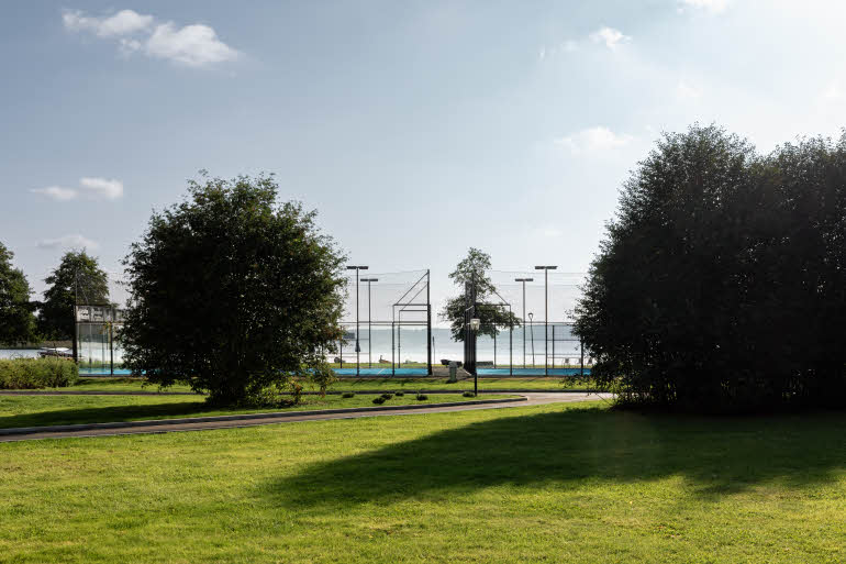 exterior view to lake at scandic kuopio in kuopio