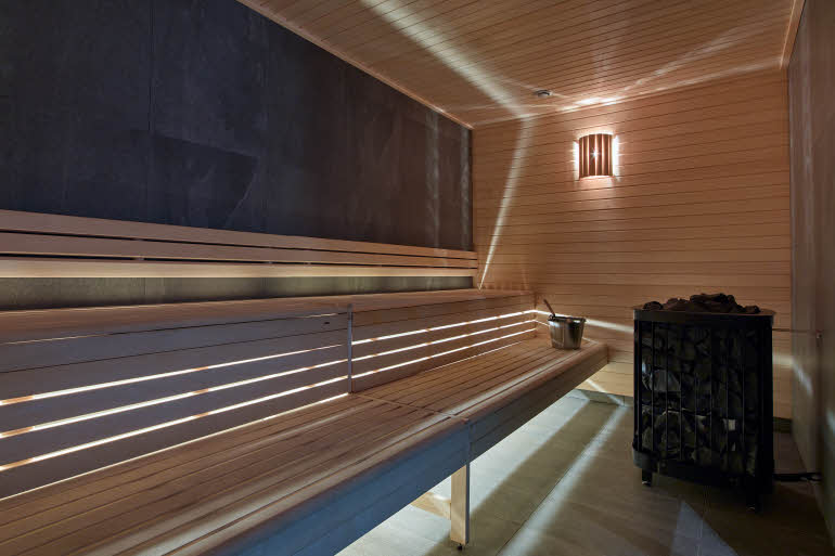 sauna at scandic ornskoldsvik in sweden