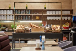 breakfast area at scandic frankfurt museumsufer in germany