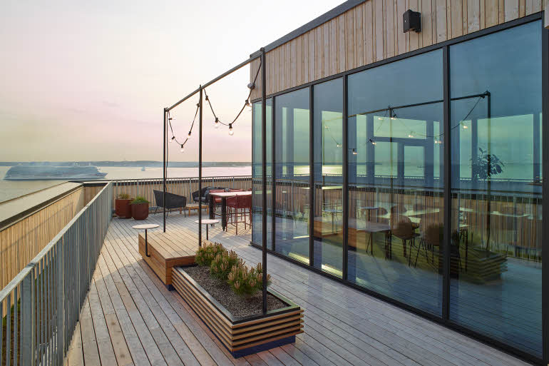 terrace at scandic oceanhamnen