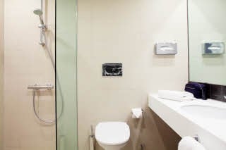 superior bathroom at scandic aarhus city in denmark