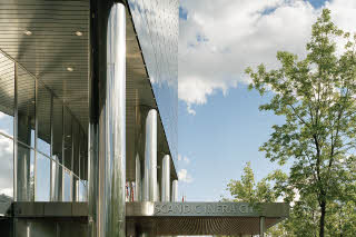 Exterior facade of entrance Scandic Infra City Stockholm