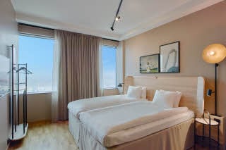 Twin room windows at Scandic Orebro Central