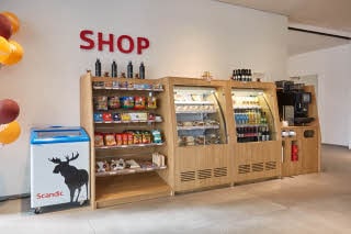lobby shop of scandic frankfurt museumsufer in germany