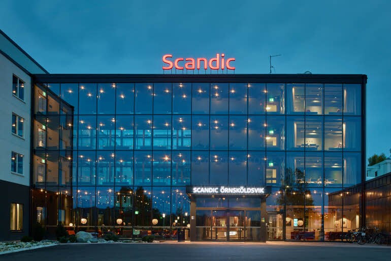 exterior at scandic ornskoldsvik in sweden