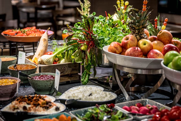 Vegetables at the breakfast table Scandic Backadal