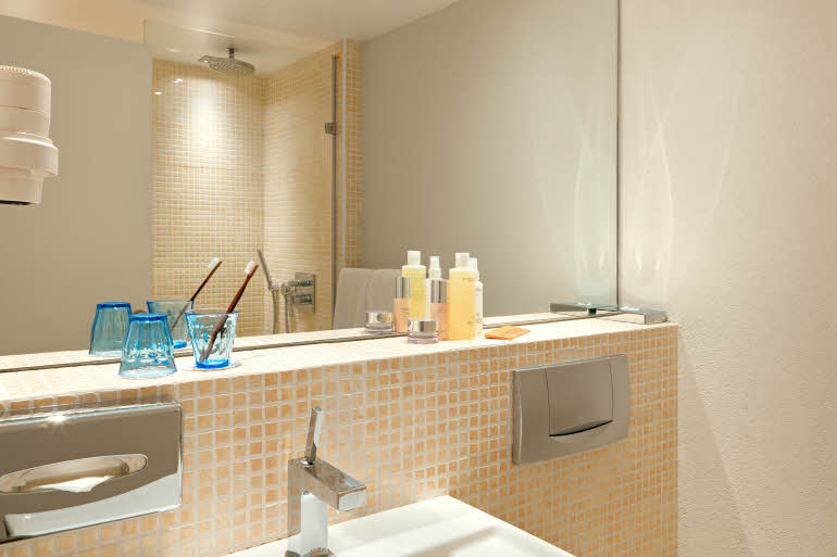 superior bathroom at scandic front in copenhagen denmark