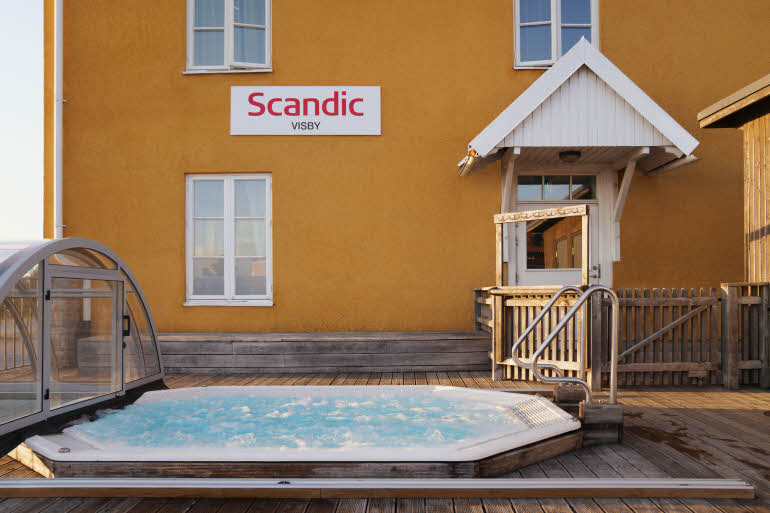 Jacuzzi at hotel Scandic Visby