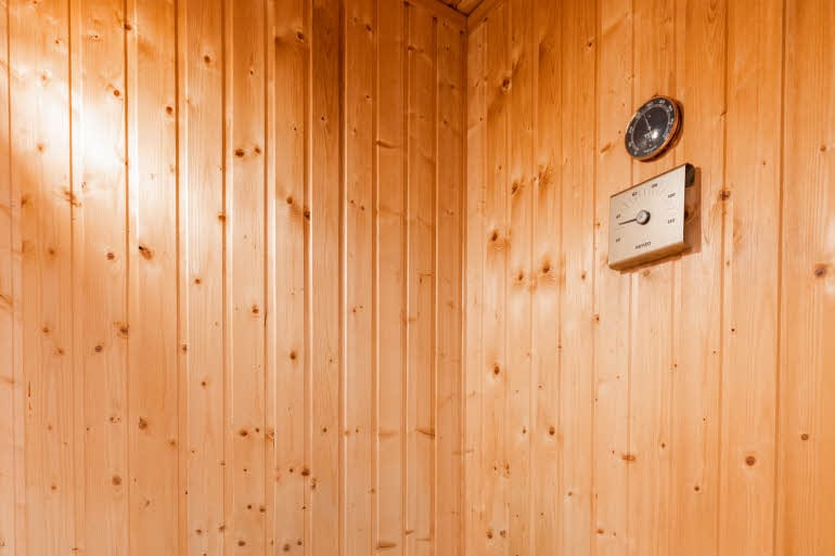 sauna in twin superior room at scandic bryggen in honningsvag norway