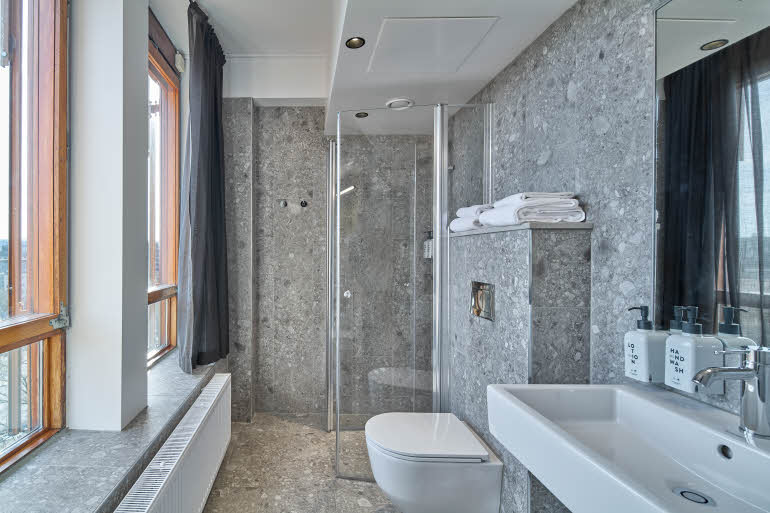 bathroom at scandic wallin in stockholm