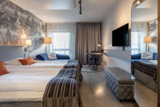 superior twin room at scandic rovaniemi city in finland