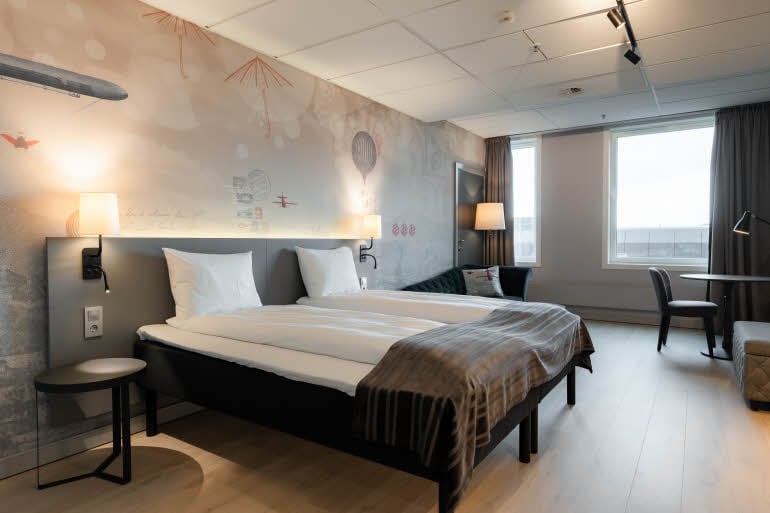 twin superior room at scandic byporten in oslo norway