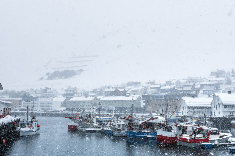 environment around scandic bryggen in honningsvag norway