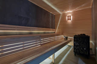 sauna at scandic ornskoldsvik in sweden