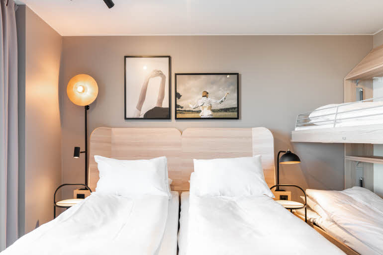 beds in family room at scandic hamar