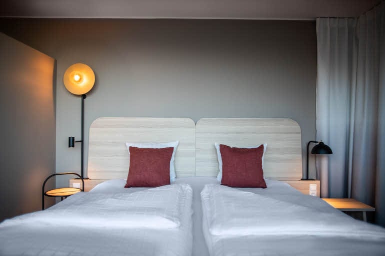 beds in junior suite at scandic sydhavnen