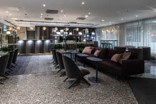 lobby of scandic rovaniemi city in finland