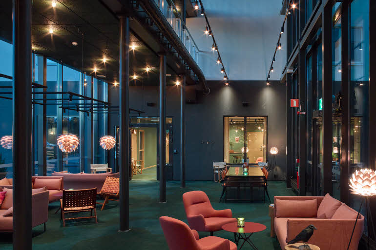 lobby at scandic ornskoldsvik in sweden