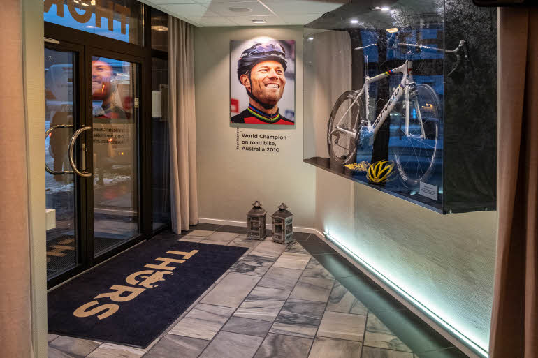 thors entrance of scandic harstad in norway