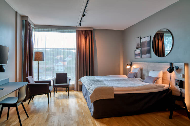standard room at scandic molndal in gothenburg sweden