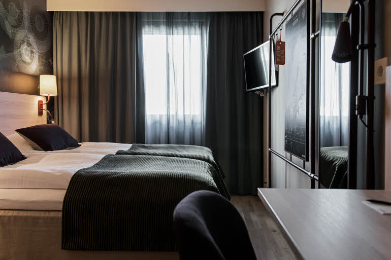 Beds in Standard room at Scandic Täby