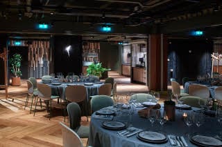 Dinner setting at roots of Downtown Camper by Scandic in Stockholm