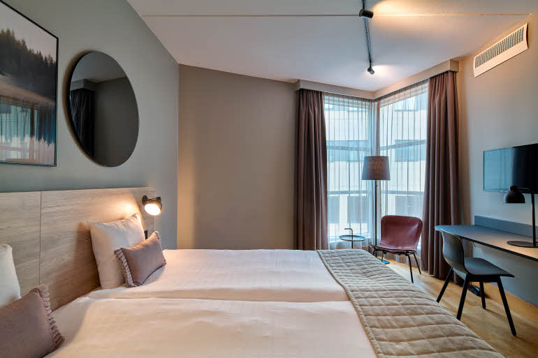 standard room at scandic molndal in gothenburg sweden