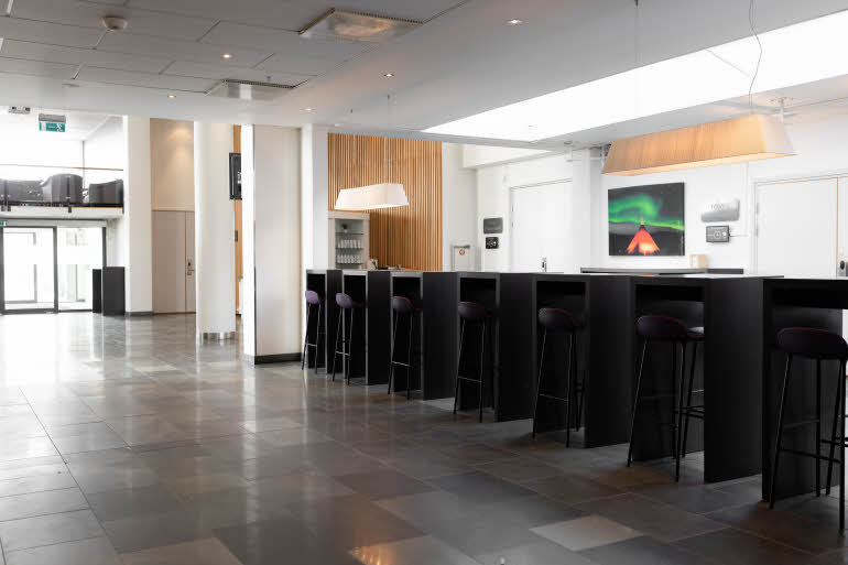 lobby at scandic alta in alta