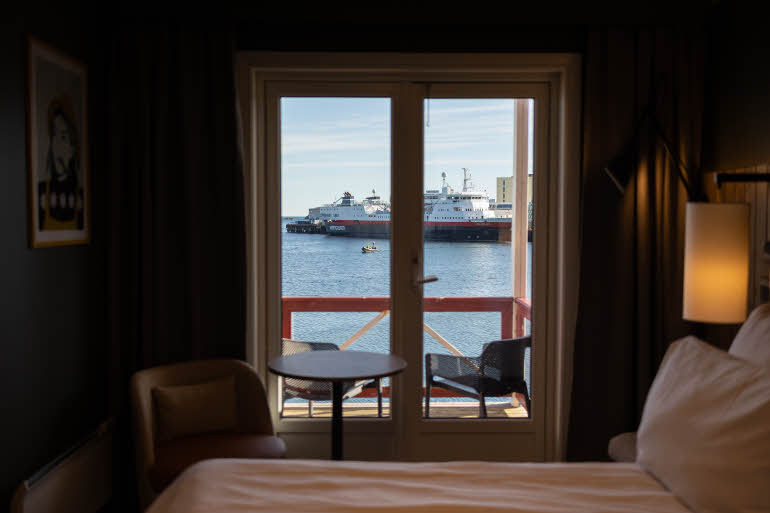 View from superior room at Scandic Svolvaer