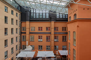 Stortorget, inner courtyard and atrium at Scandic Klara