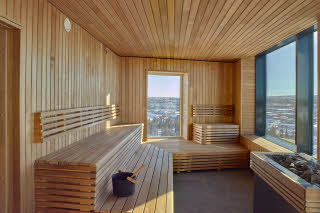 sauna at scandic Kiruna