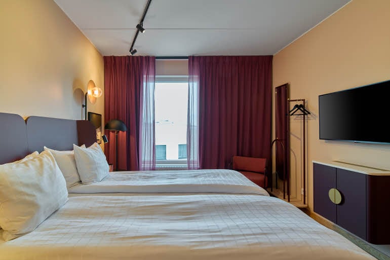 bed in standard family room at scandic kiruna