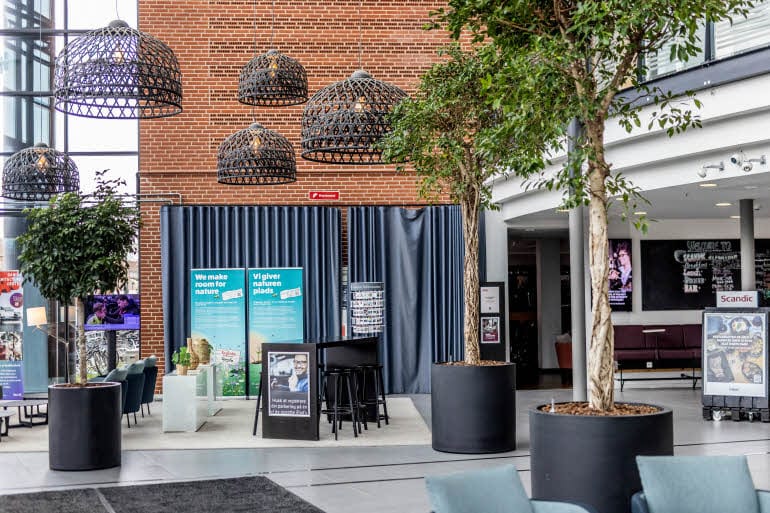 lobby at scandic sydhavnen in copenhagen