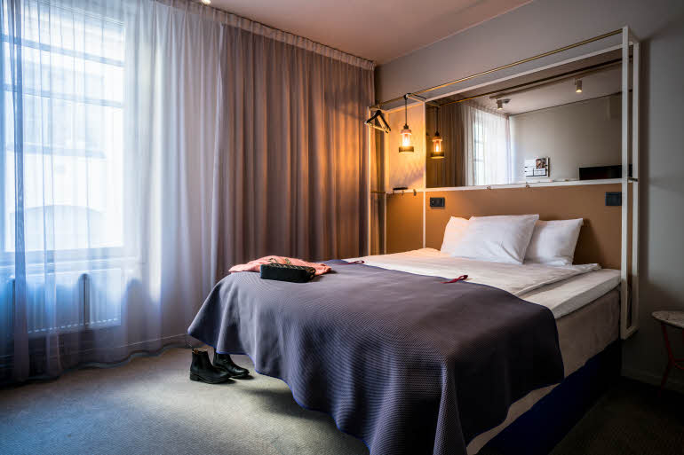 Standard room bed Scandic No 53 Stockholm
