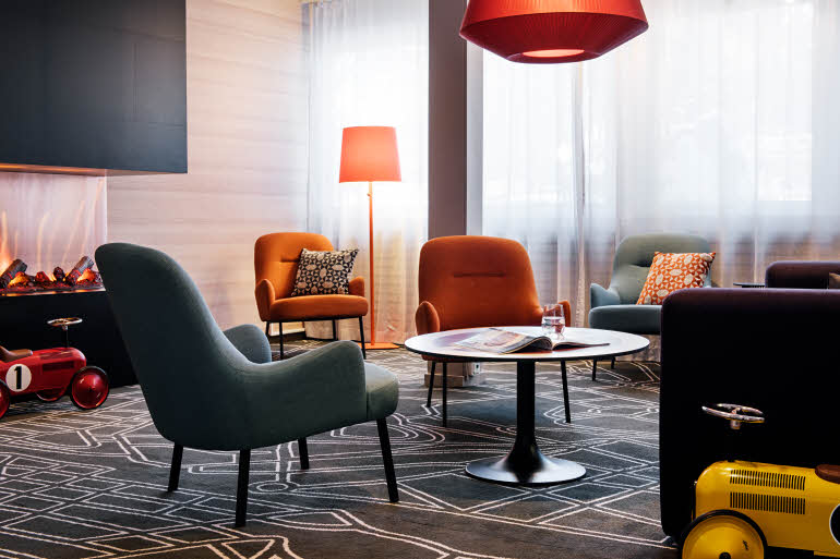 Scandic Ostersund Syd, Lobby, Moby, fireplace, Lounge