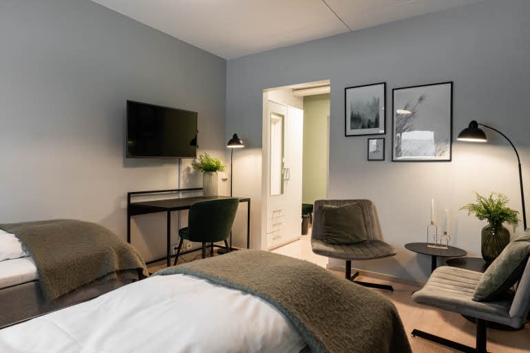 twin room at scandic olympiatoppen in oslo