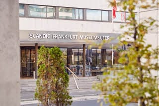 entrance of scandic frankfurt museumsufer in germany