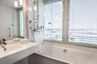 bathtub in bathroom of superior room in scandic meilahti hotel helsinki finland