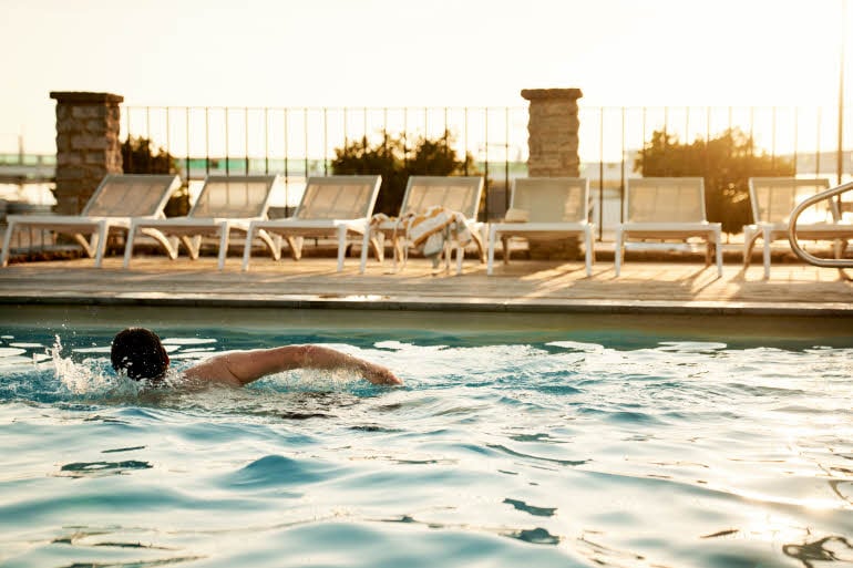 Swimming pool at Scandic Visby