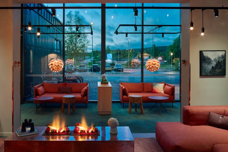 lobby at scandic ornskoldsvik in sweden