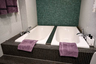 bathroom in room junior suite at scandic varnamo in sweden