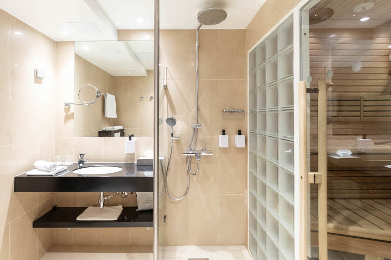 Superior Sauna, bathroom 