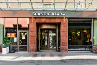 Facade entrance Scandic Klara Stockholm