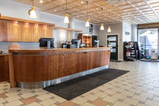 Reception desk at Scandic Oulu Station in Finland