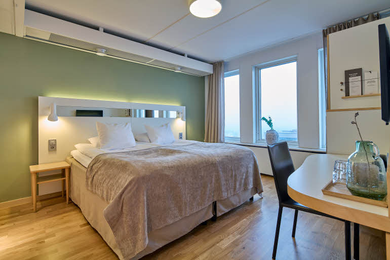 bedroom in master suite at scandic umea plaza