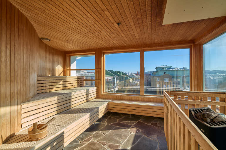 sauna at scandic crown in gothenburg