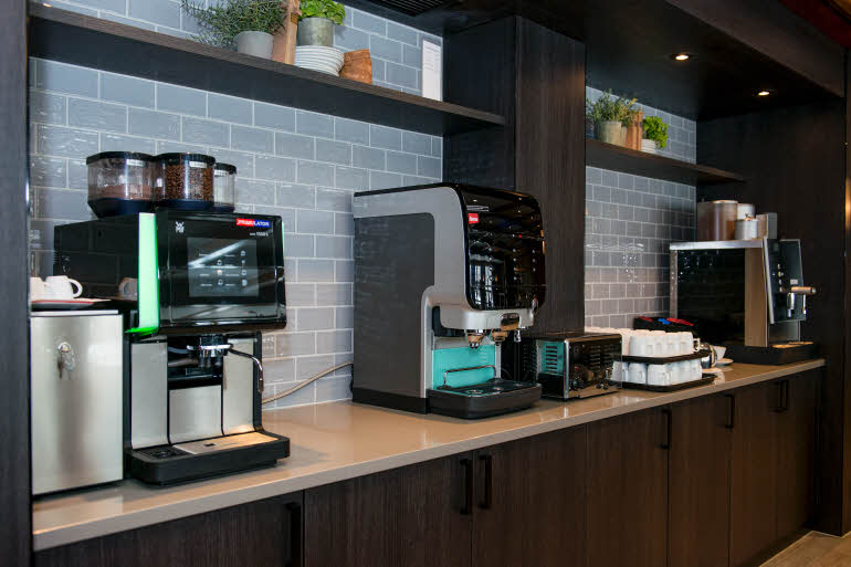 Coffee machines in restaurant