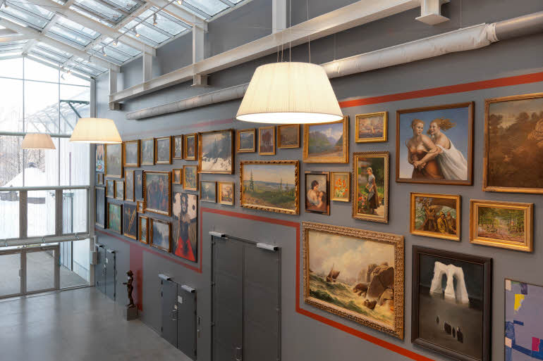Artwall in the hallway
