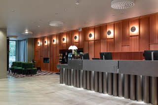 Reception lobby Scandic Park in Stockholm